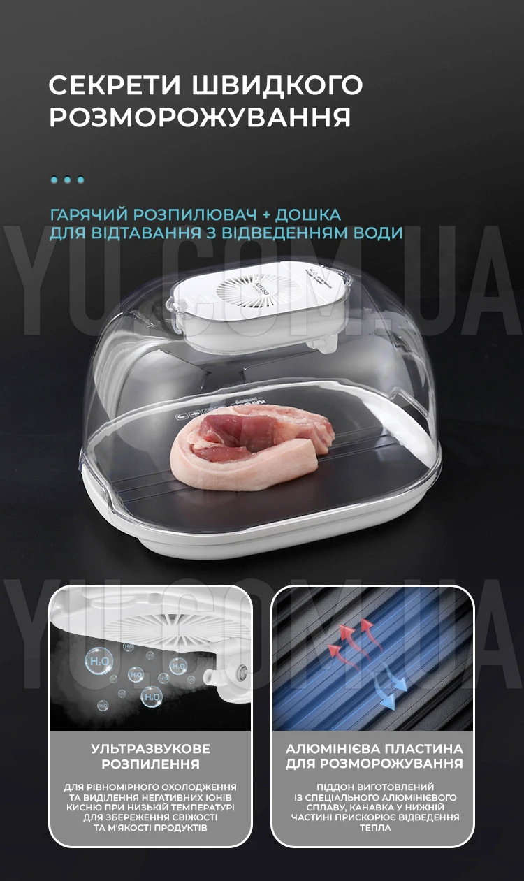 Бытовой размораживатель продуктов, лоток для разморозки, кухонный аппарат для быстрого размораживания еды [39]